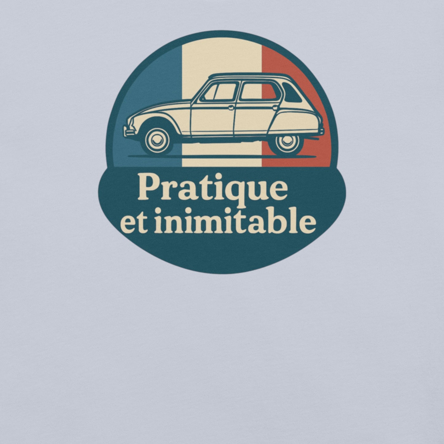 👕 T-shirt “Pratique et Inimitable” – Voor Dyane-liefhebbers met Stijl