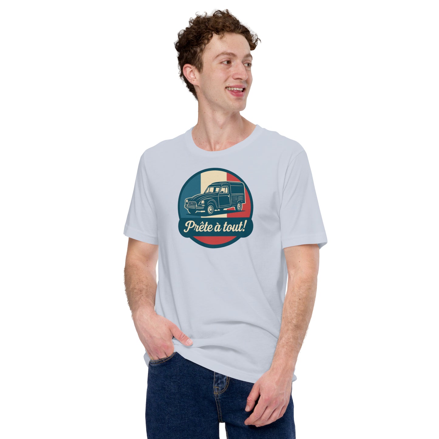 đ T-shirt âPrĂȘte Ă tout!â â CitroĂ«n Acadiane: Altijd klaar voor actie