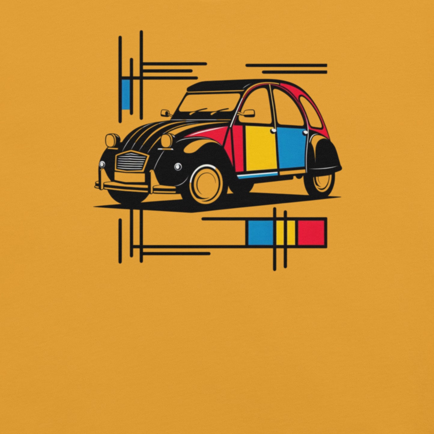 Citroën 2CV x Mondriaan T-shirt – Stylish, Comfortable & Unisex – Available in different colours