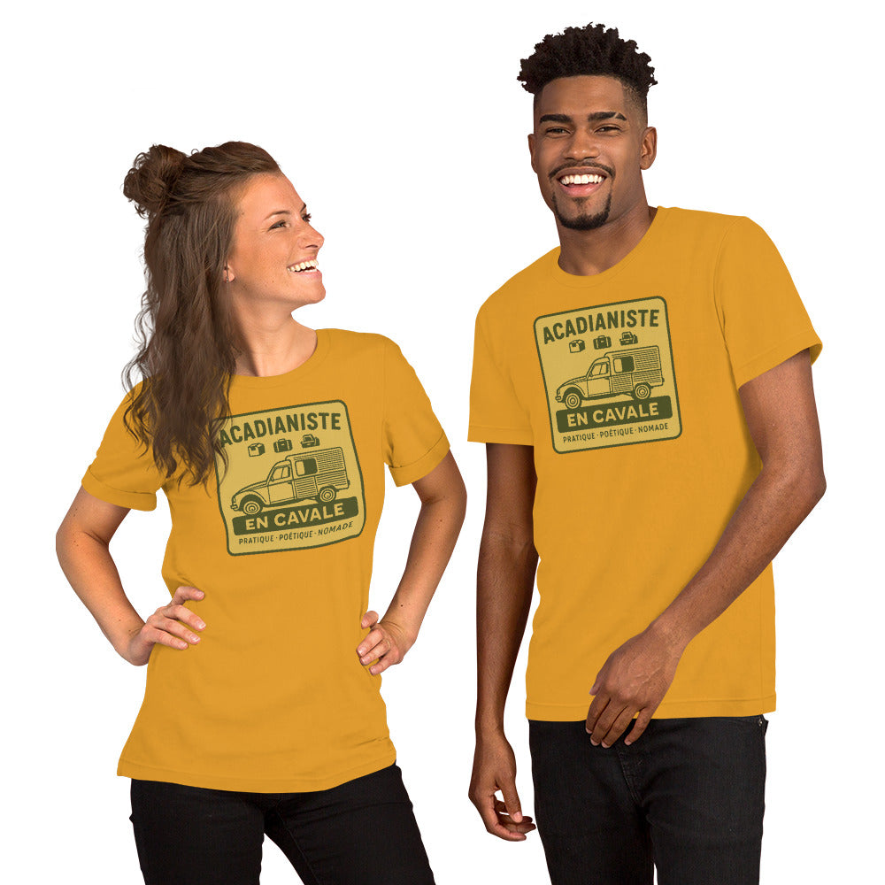 T-shirt “Acadianist and Caval” – For the practical, poetic and nomadic soul