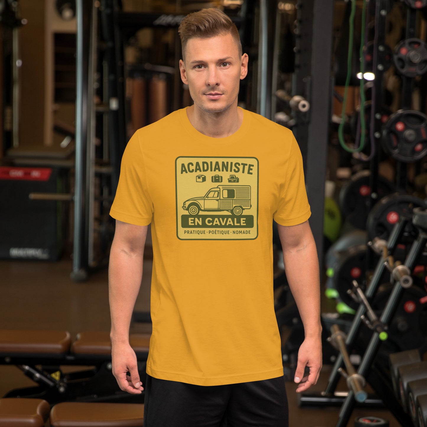 T-shirt “Acadianist and Caval” – For the practical, poetic and nomadic soul