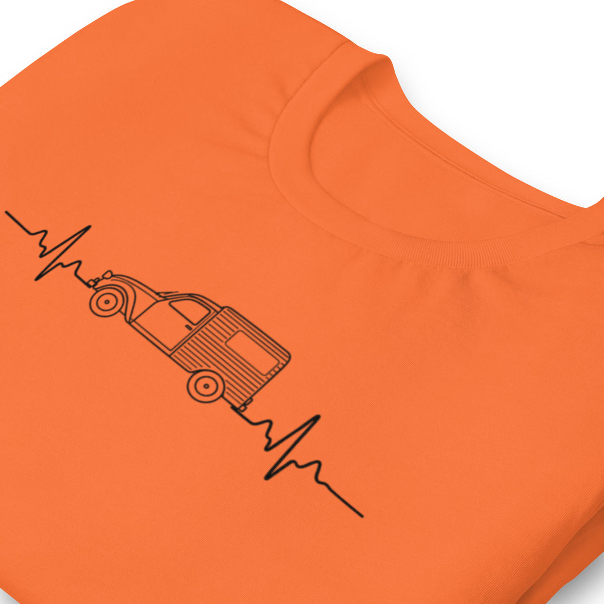 Citroën 2CV Fourgonnette Heartbeat T-shirt – Minimalist Line Drawing | Heartbeat Collection