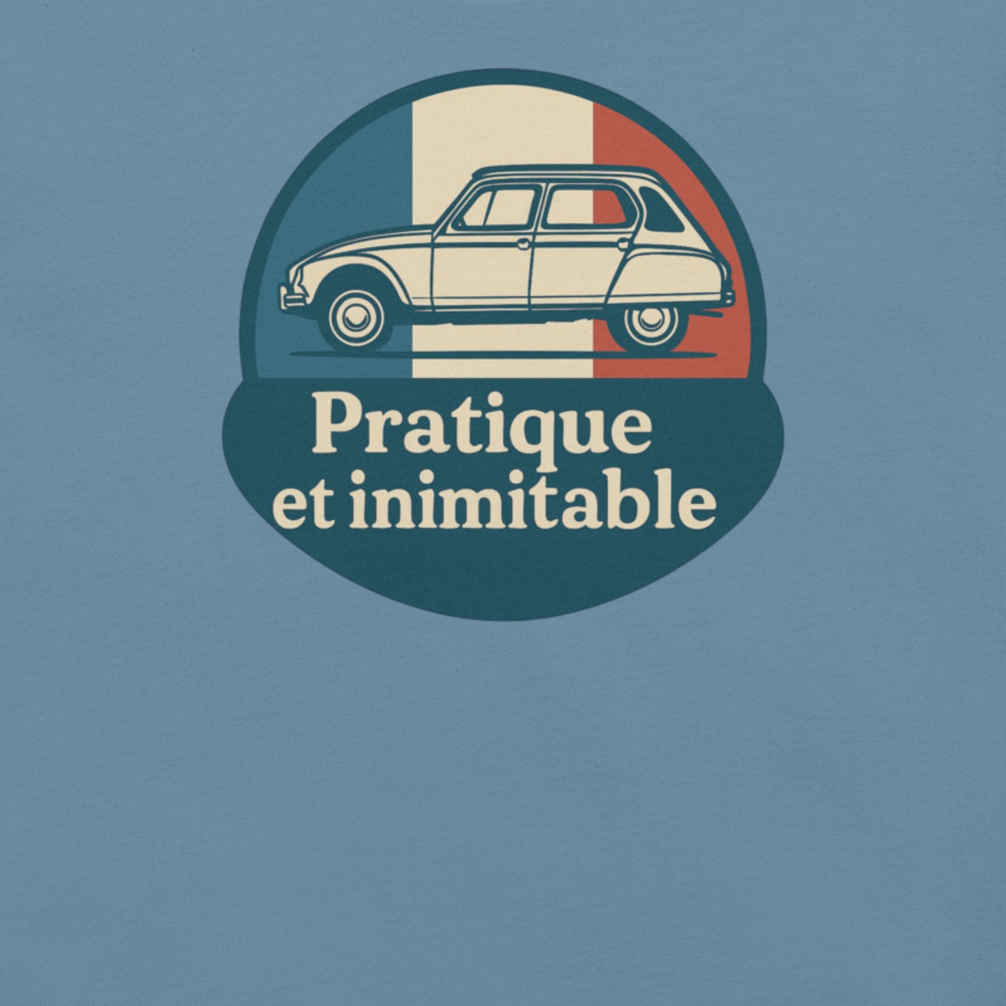 👕 T-shirt “Pratique et Inimitable” – Voor Dyane-liefhebbers met Stijl