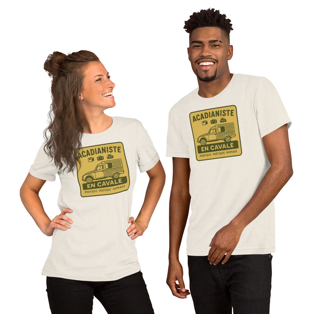 T-shirt “Acadianist and Caval” – For the practical, poetic and nomadic soul