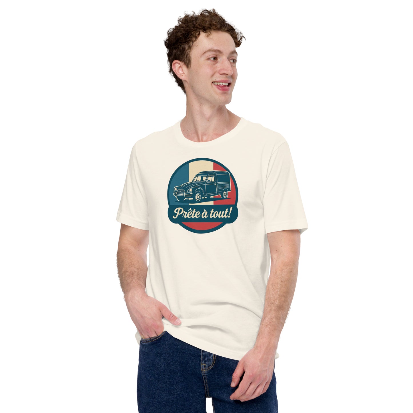 đ T-shirt âPrĂȘte Ă tout!â â CitroĂ«n Acadiane: Altijd klaar voor actie