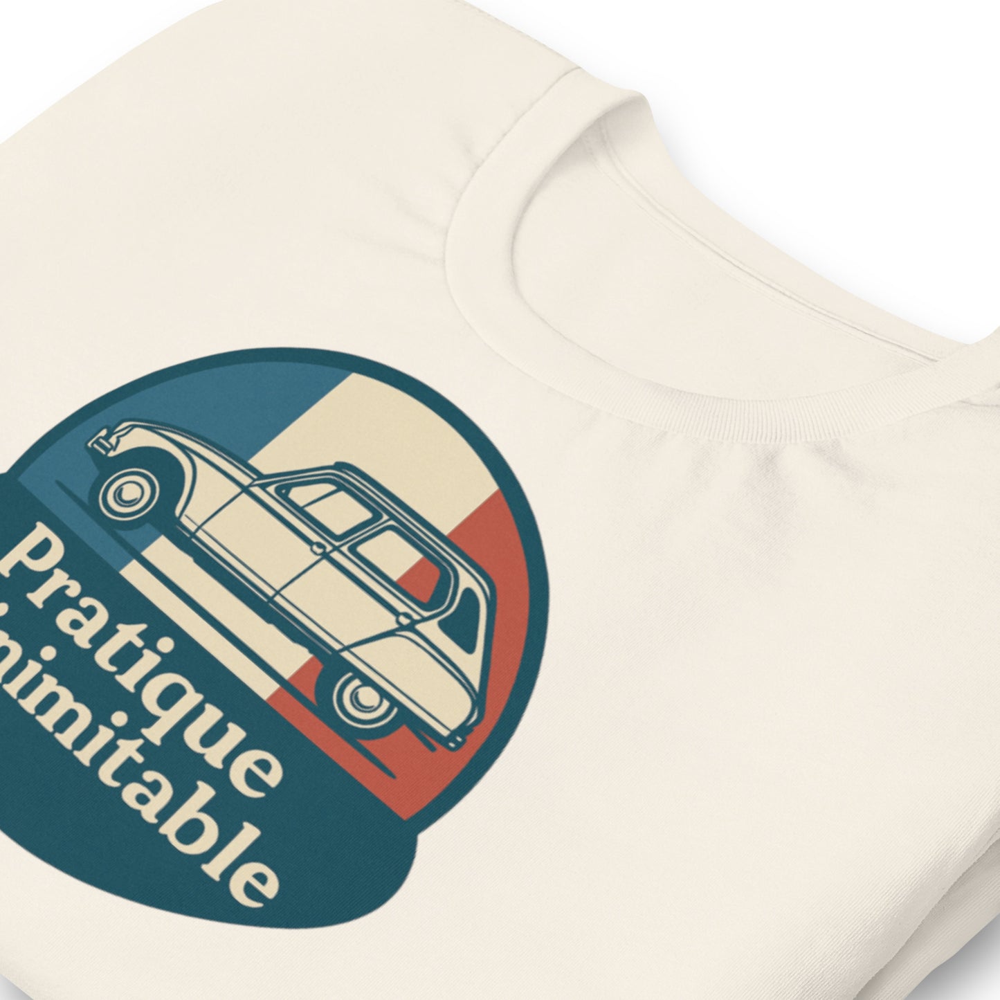 👕 T-shirt “Pratique et Inimitable” – Voor Dyane-liefhebbers met Stijl