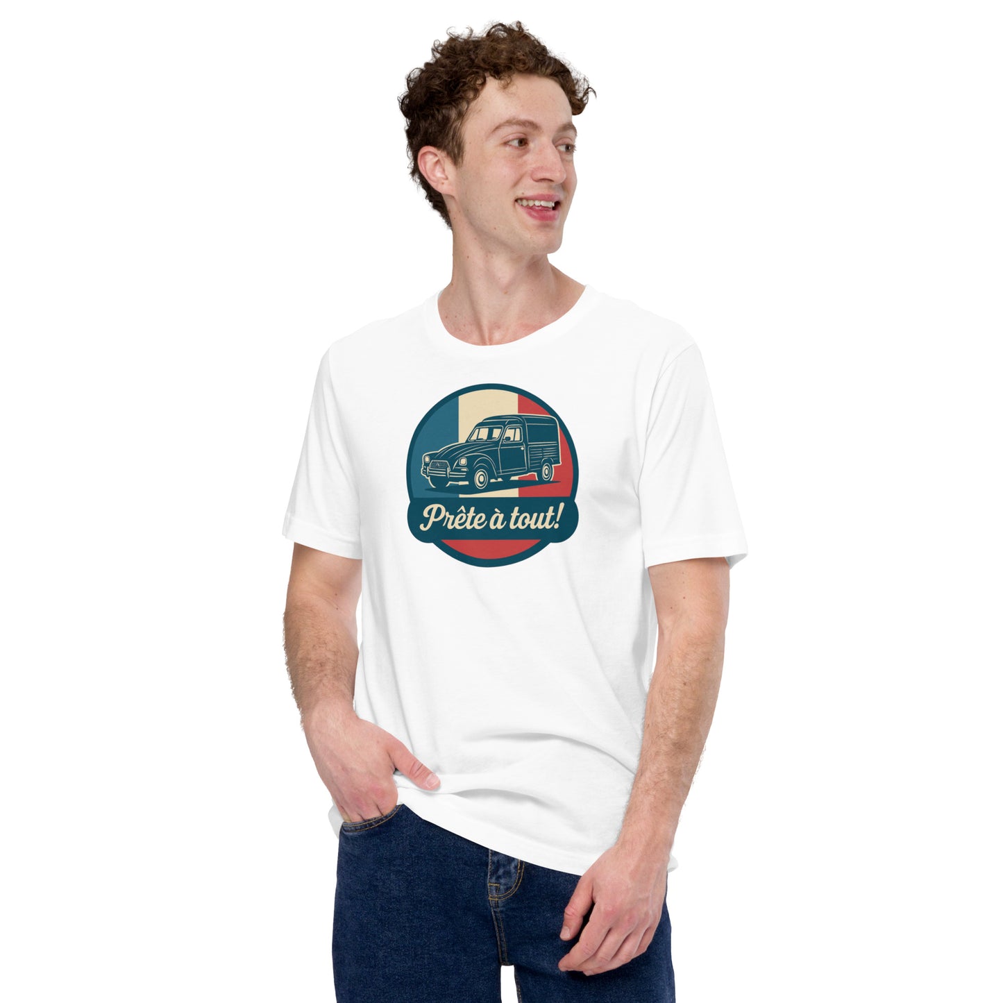đ T-shirt âPrĂȘte Ă tout!â â CitroĂ«n Acadiane: Altijd klaar voor actie