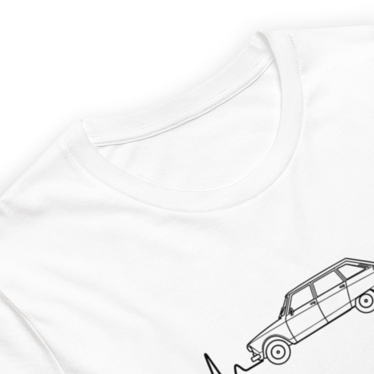Citroën AMI8 Heartbeat T-shirt – Minimalist Line Drawing | Heartbeat Collection