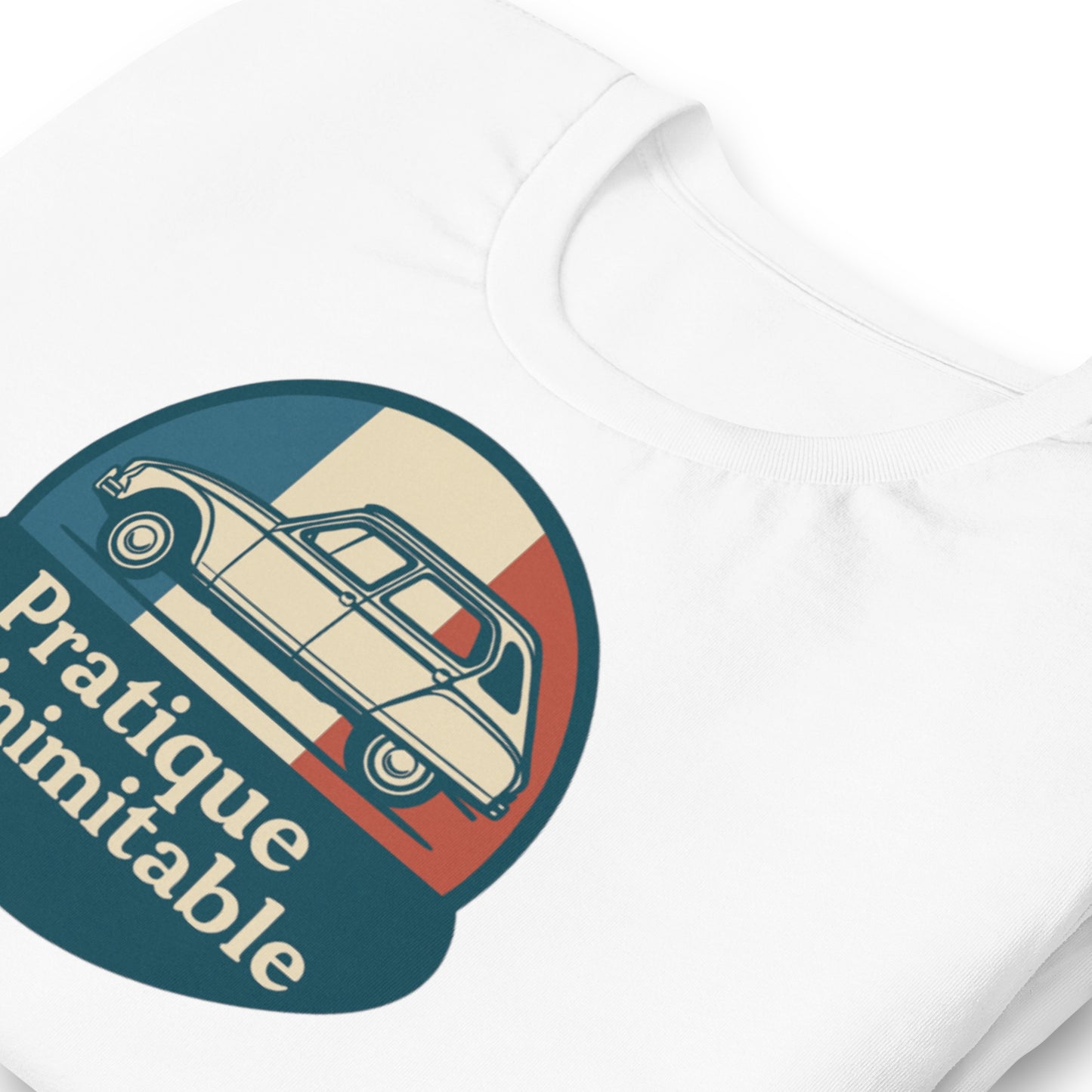 👕 T-shirt “Pratique et Inimitable” – Voor Dyane-liefhebbers met Stijl