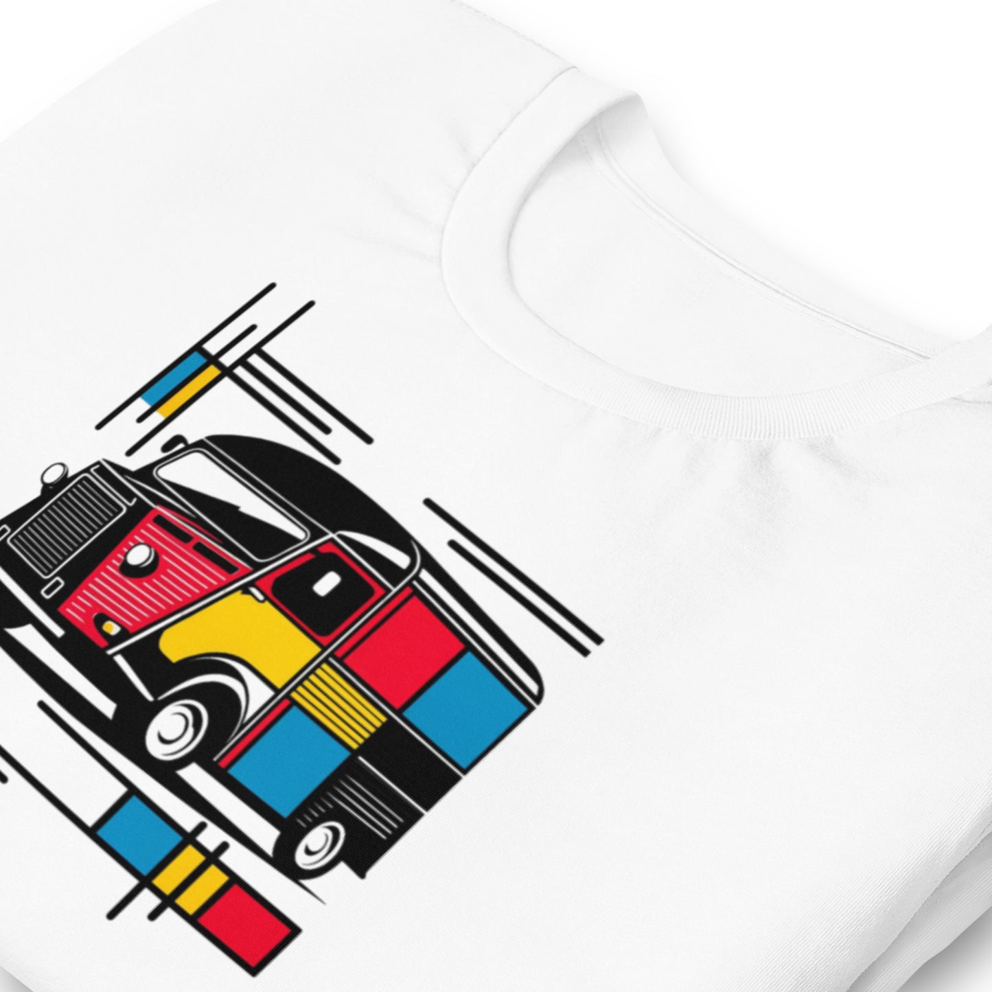 T-shirt “Citroën HY Mondrian Style – Playful Retro Bus”