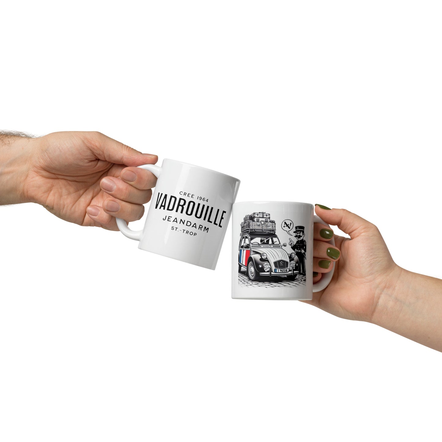 Mug Dessin Animé "Jeandarm et Vadrouille" et Texte Amusant - 300 ml