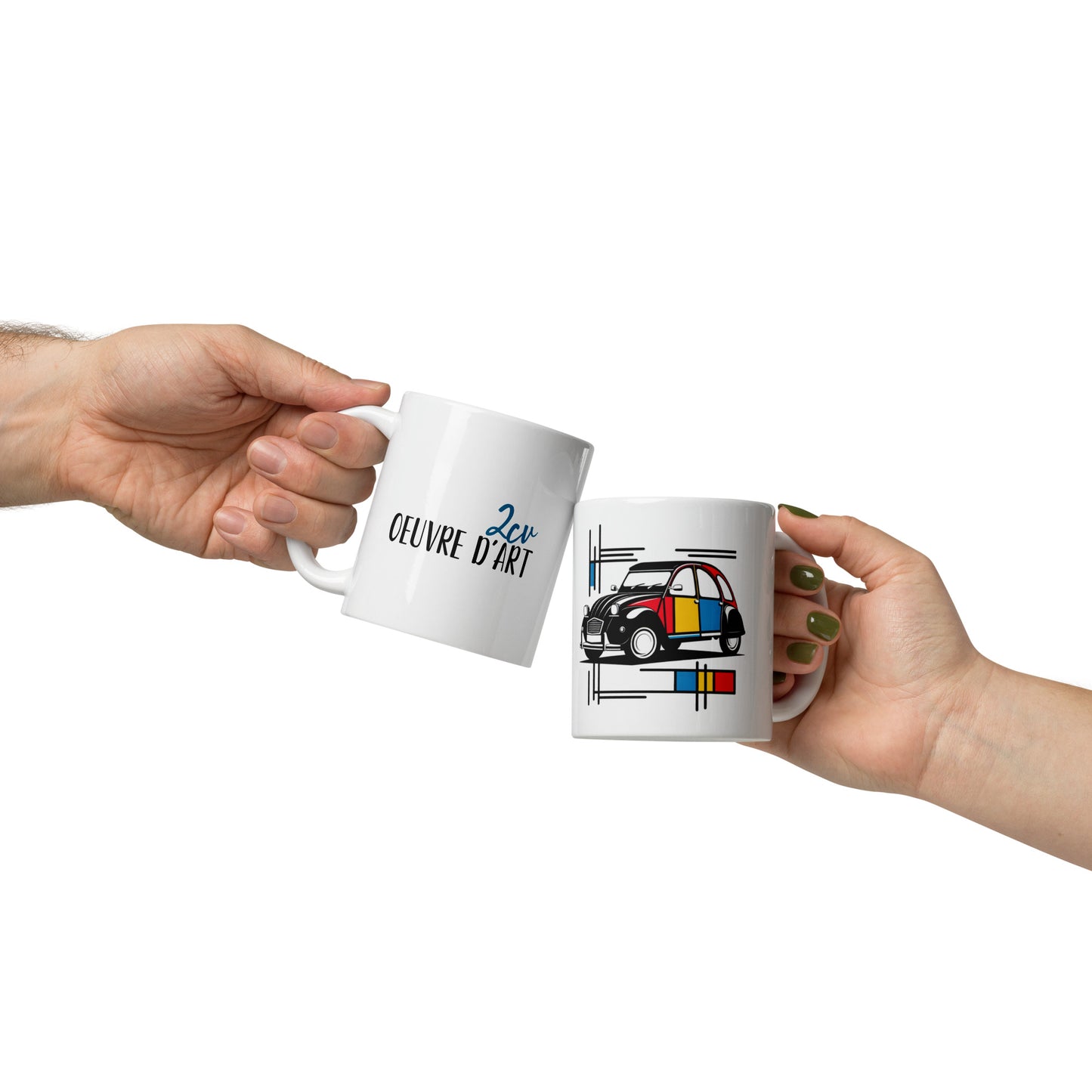 Citroën 2CV x Mondrian Mug – Stylish, Unique & Dishwasher Safe