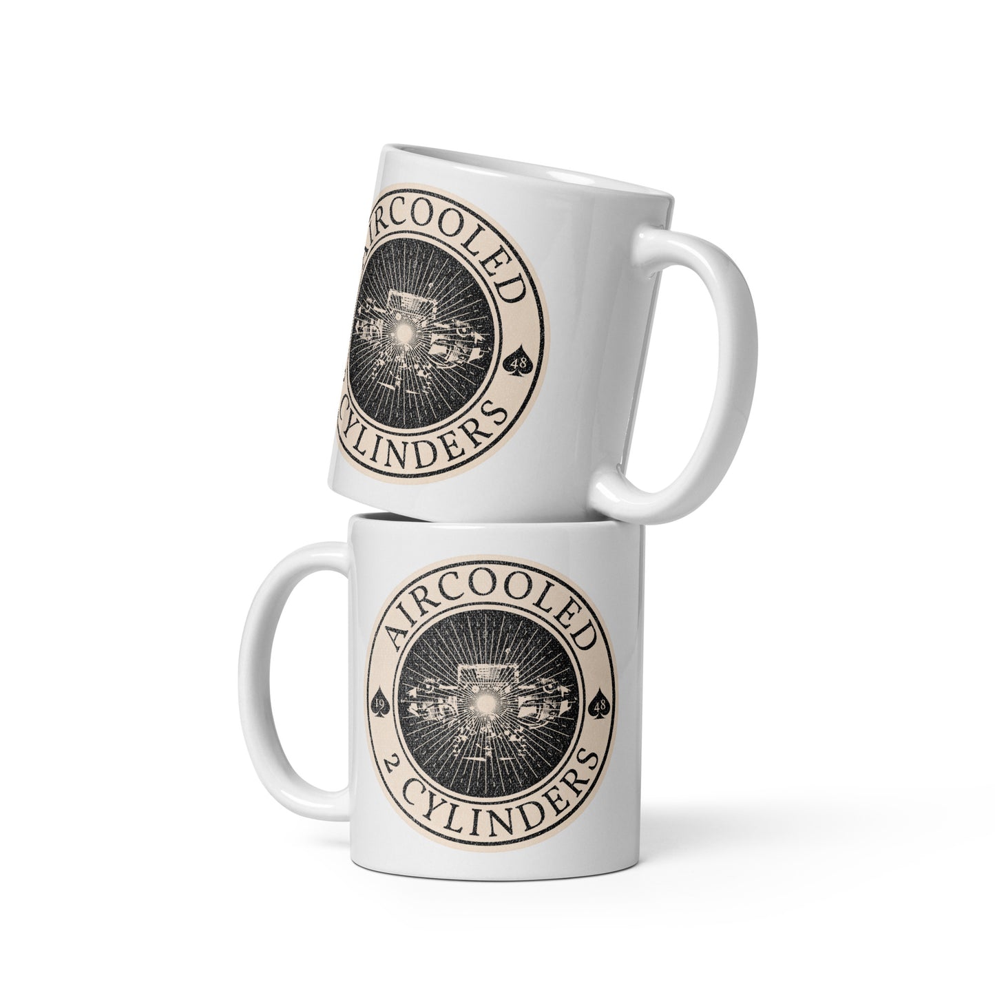 ☕ Aircooled 2 Cylinders Mug – For coffee breaks with character