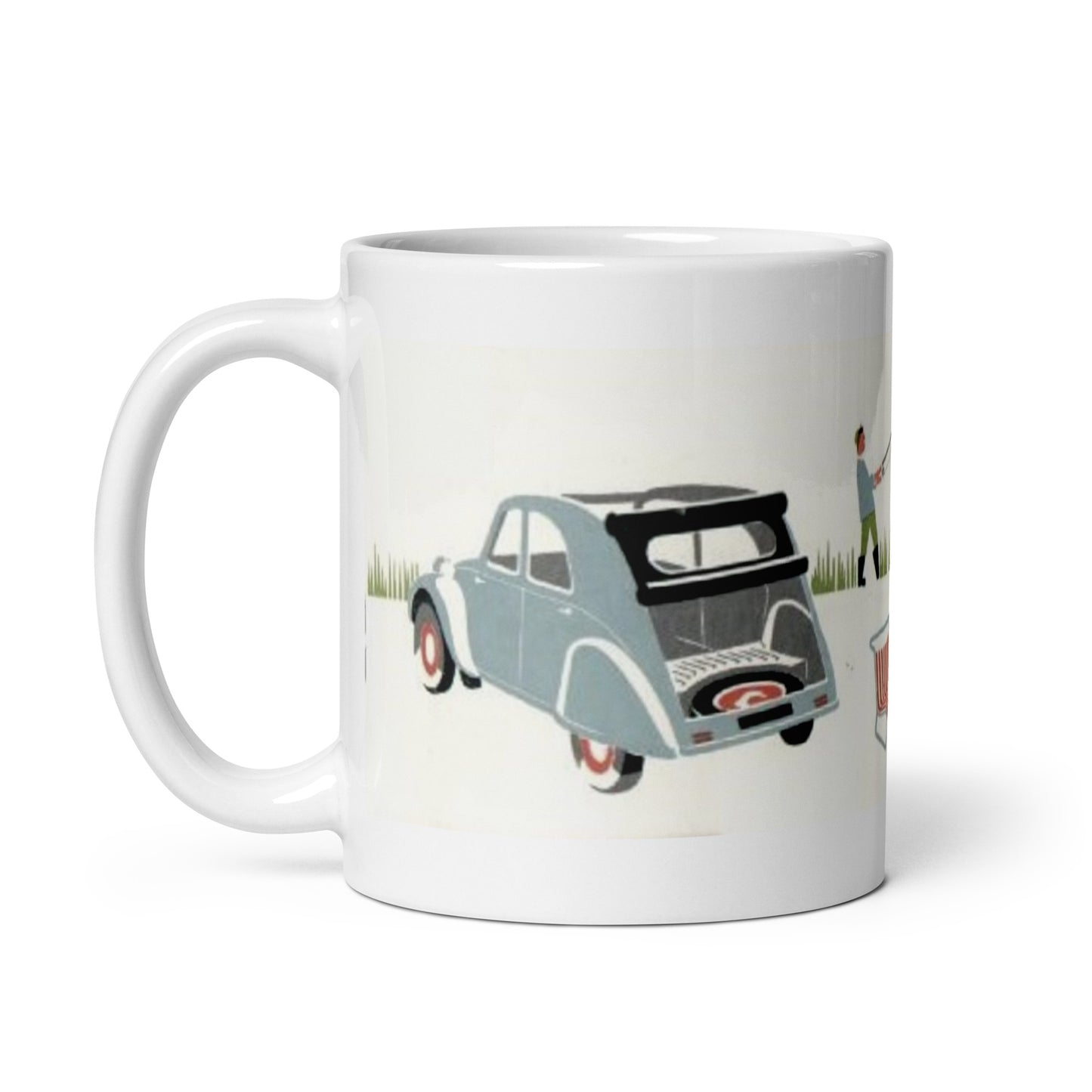 Family outing with the 2CV white glossy bag available in 3 sizes