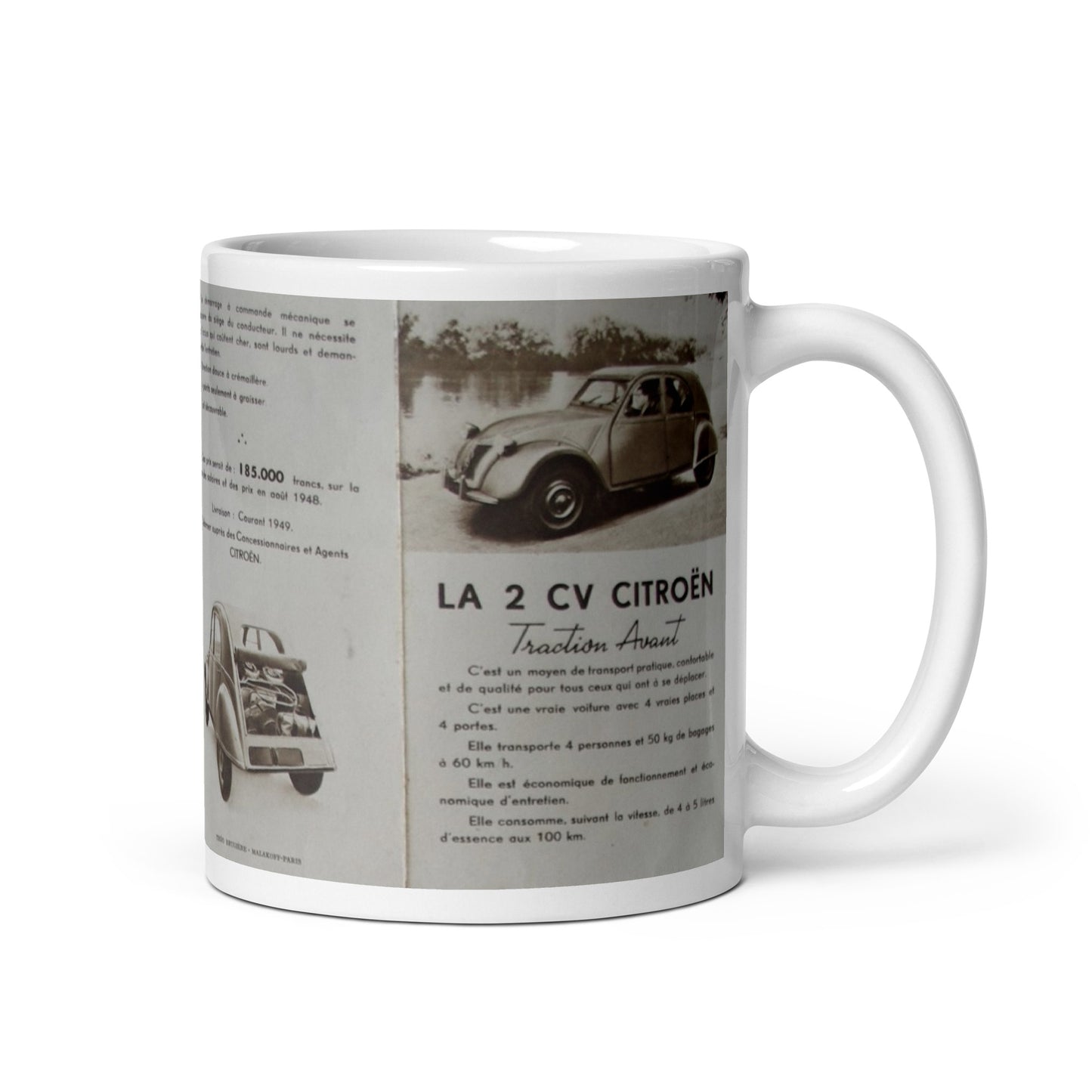 Vintage publi La 2cv Citroën Traction Avant mok - 300 ml