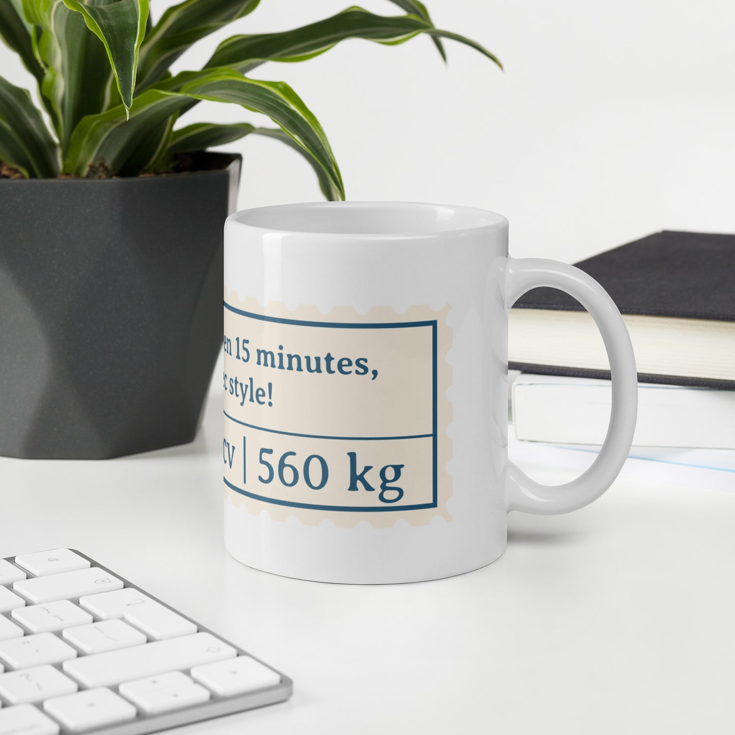 Mug "0-100 km/h en 15 min... mais avec style !" – Pour les vrais amateurs de classiques – 300 ml