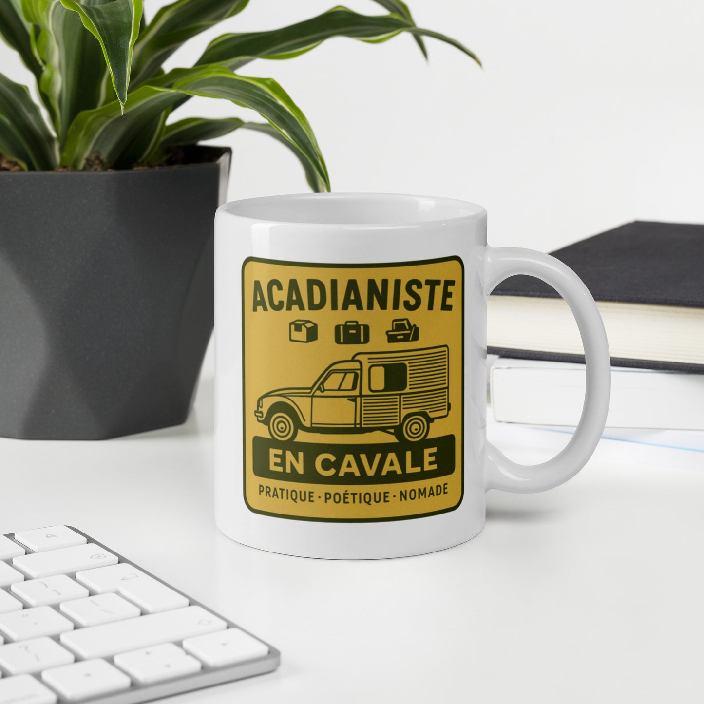 Mug “Acadianiste en Cavale” – Freedom, coffee break and an Acadiane