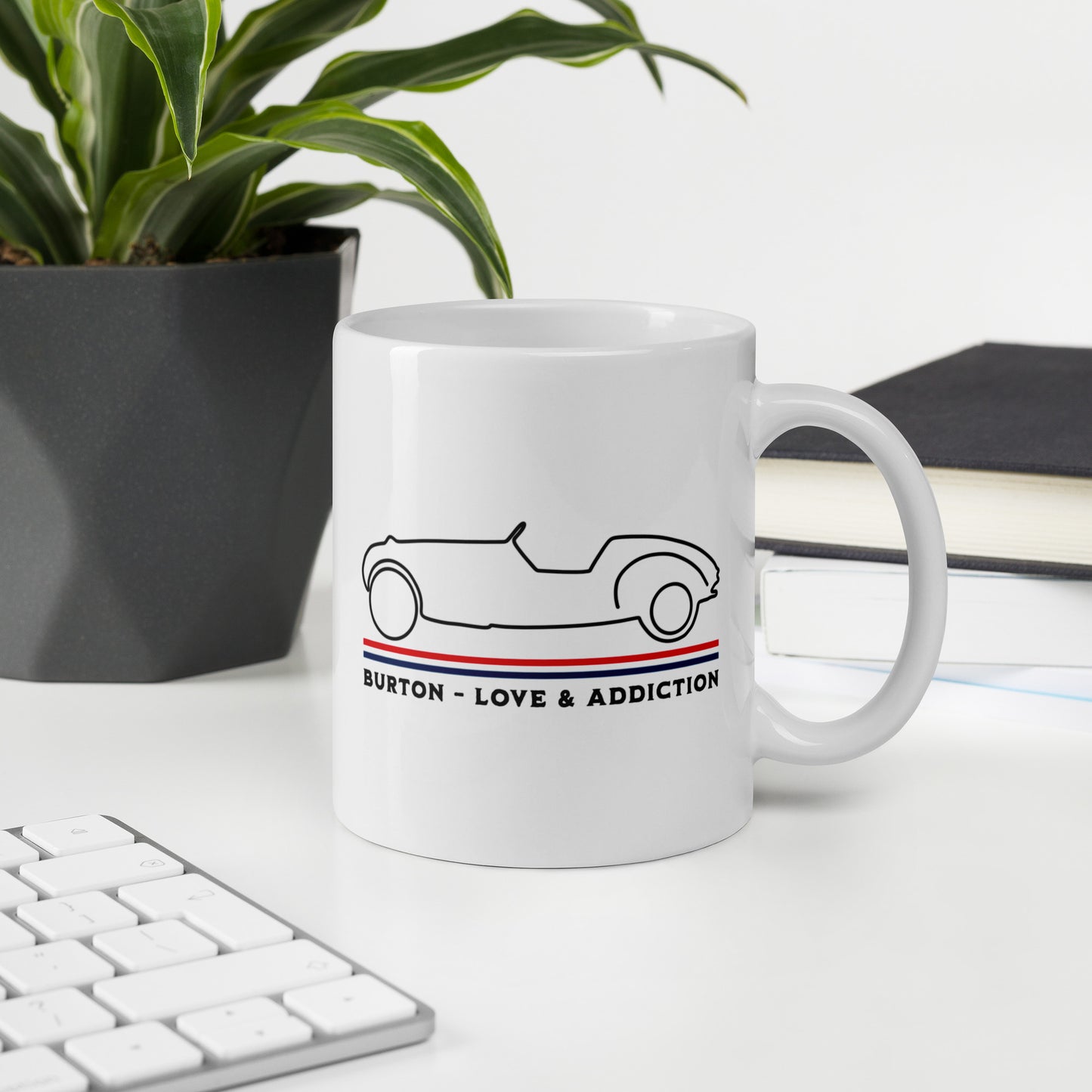 Mug "Burton – Love & Addiction" | Style, character and coffee enjoyment in one