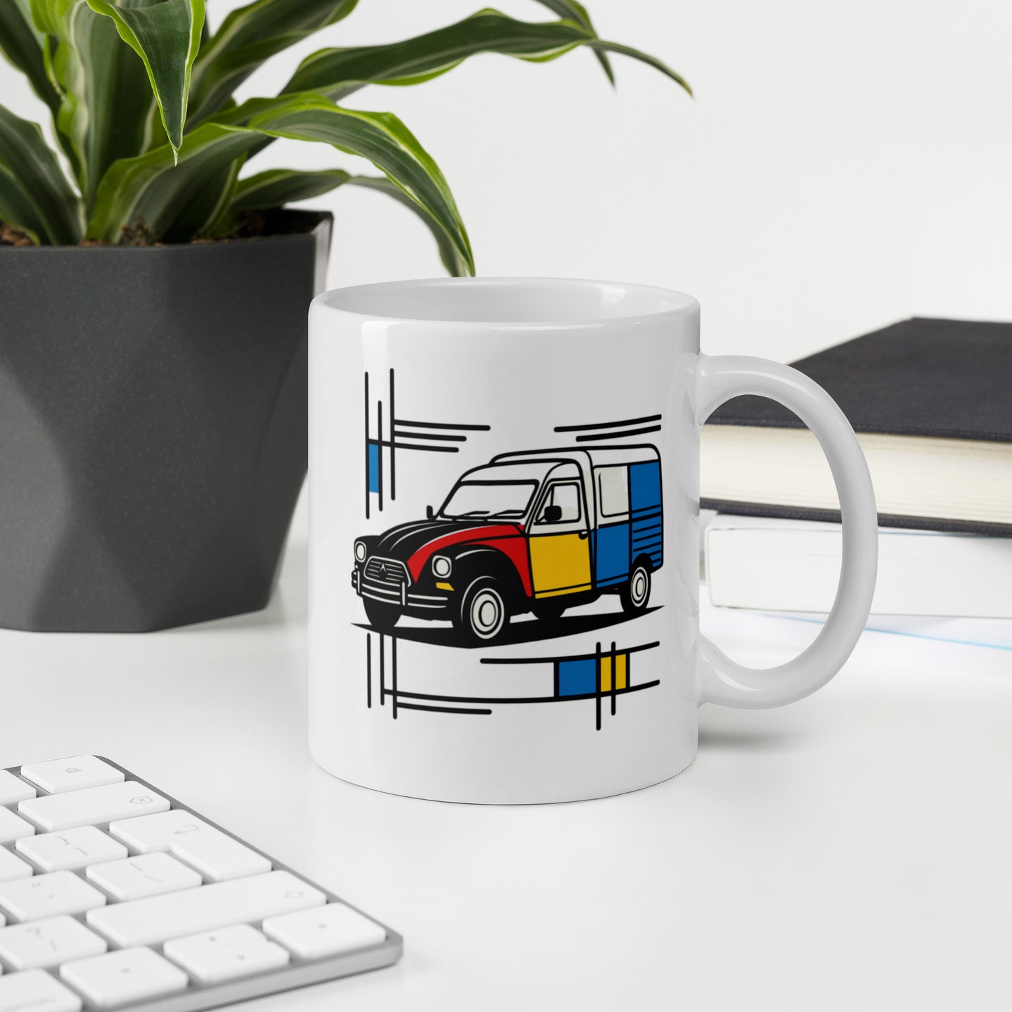 Citroën Acadiane Mondriaan Mug – Cheerful lines, fresh colours and a nod to classic design