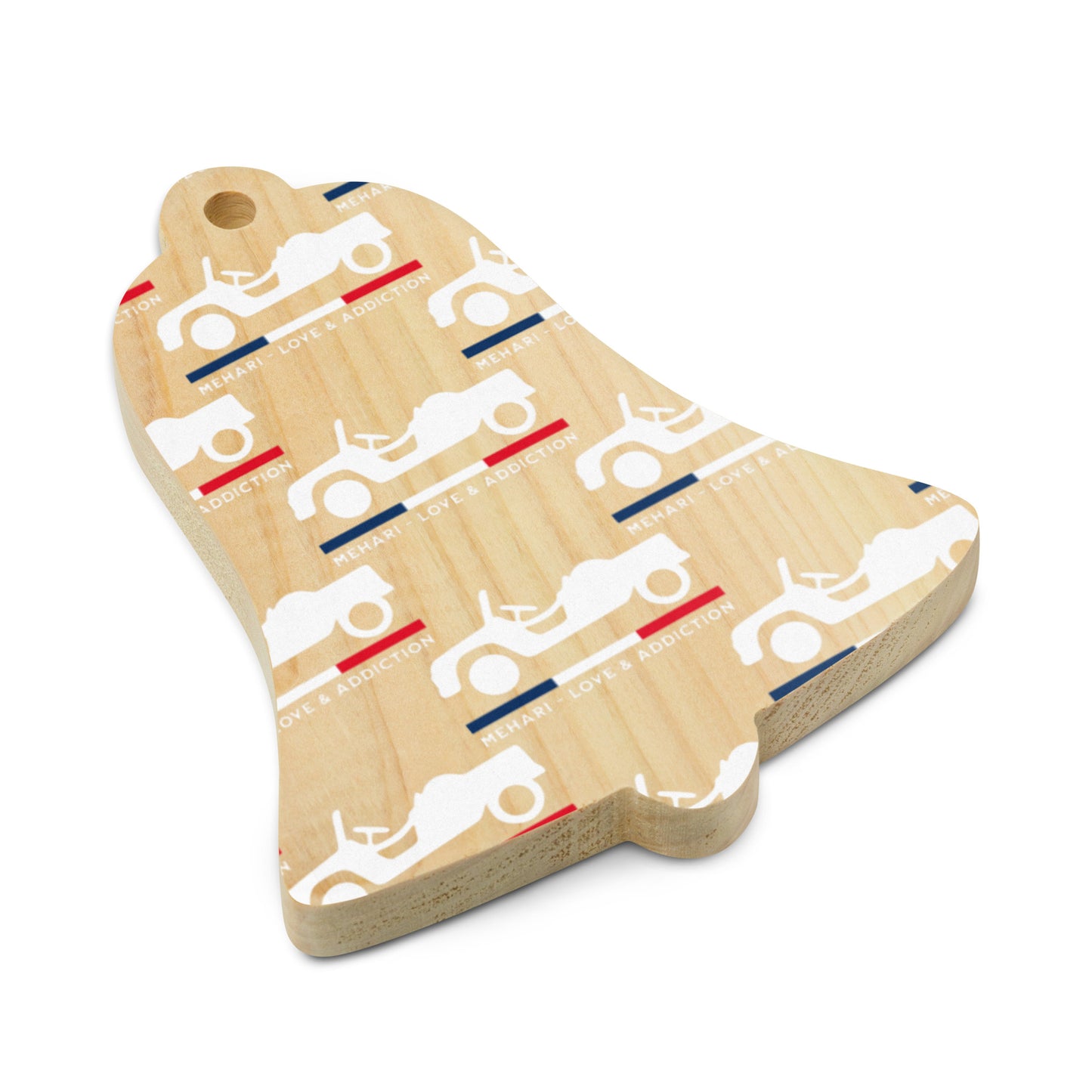🎄 Wooden Christmas ornament "Méhari – Love & Addiction" | Double-sided & Magnetic