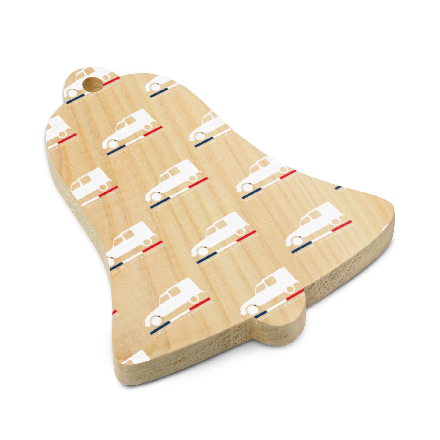 Wooden Christmas Ornament "Acadiane – Love & Addiction" | Retro Citroën charm for your tree
