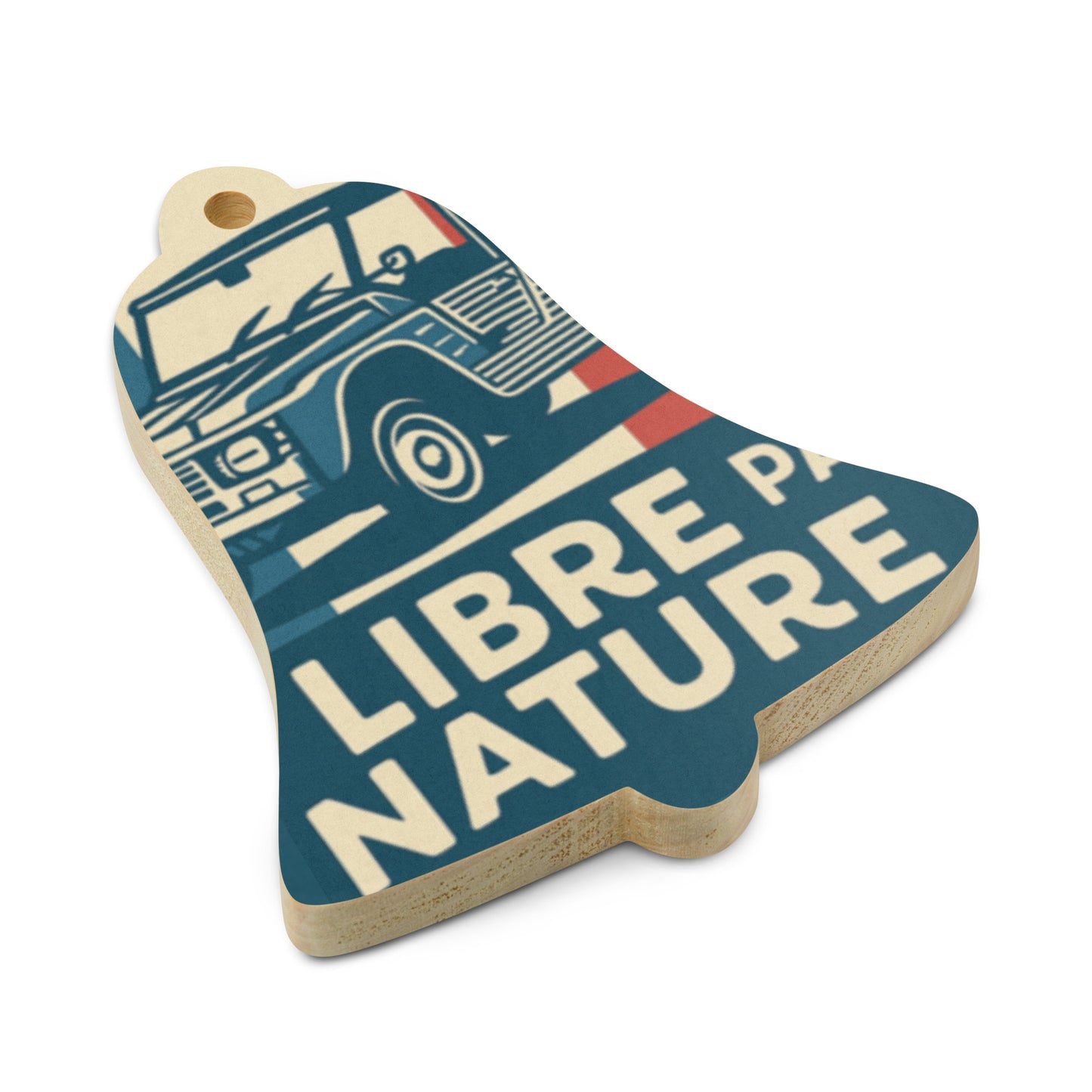 Wooden Ornament "Libre par Nature – Citroën Méhari"