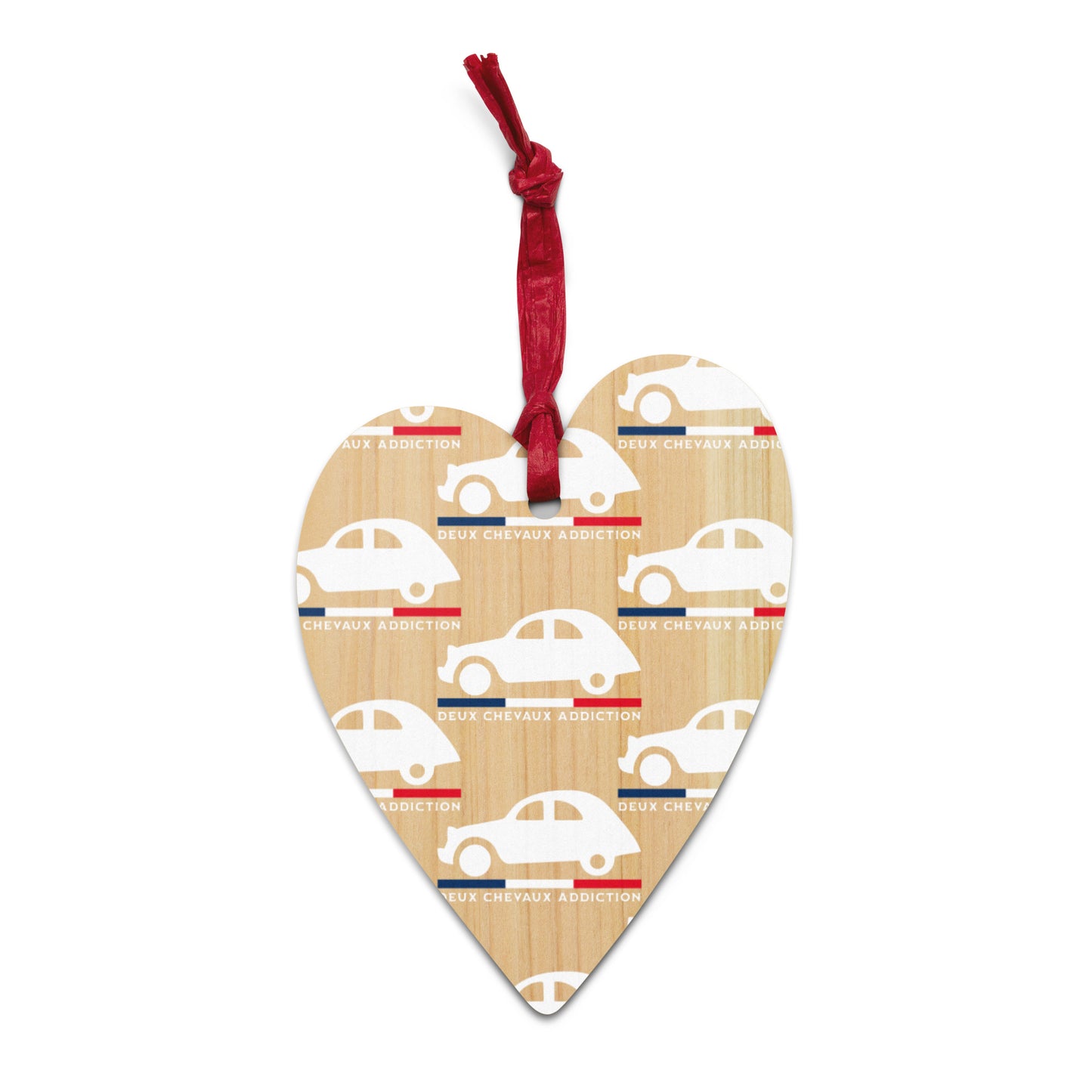 🎄 Wooden Christmas ornament "Deux Chevaux Addiction" | Citroën 2CV