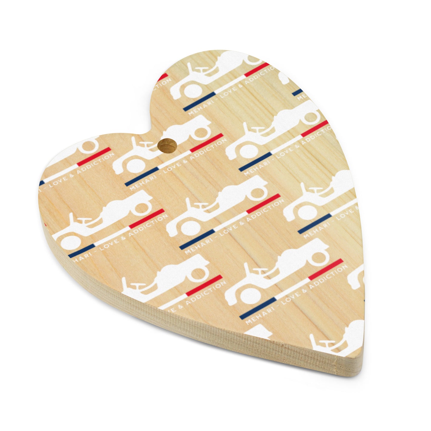 🎄 Wooden Christmas ornament "Méhari – Love & Addiction" | Double-sided & Magnetic