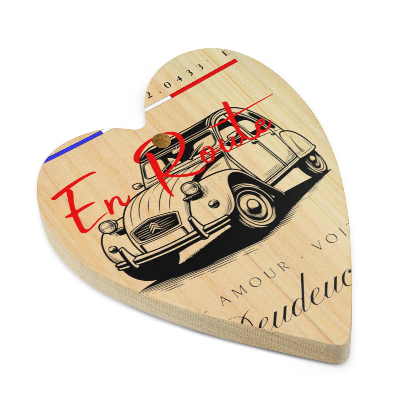 Wooden Ornament "En Route – Deudeuche"