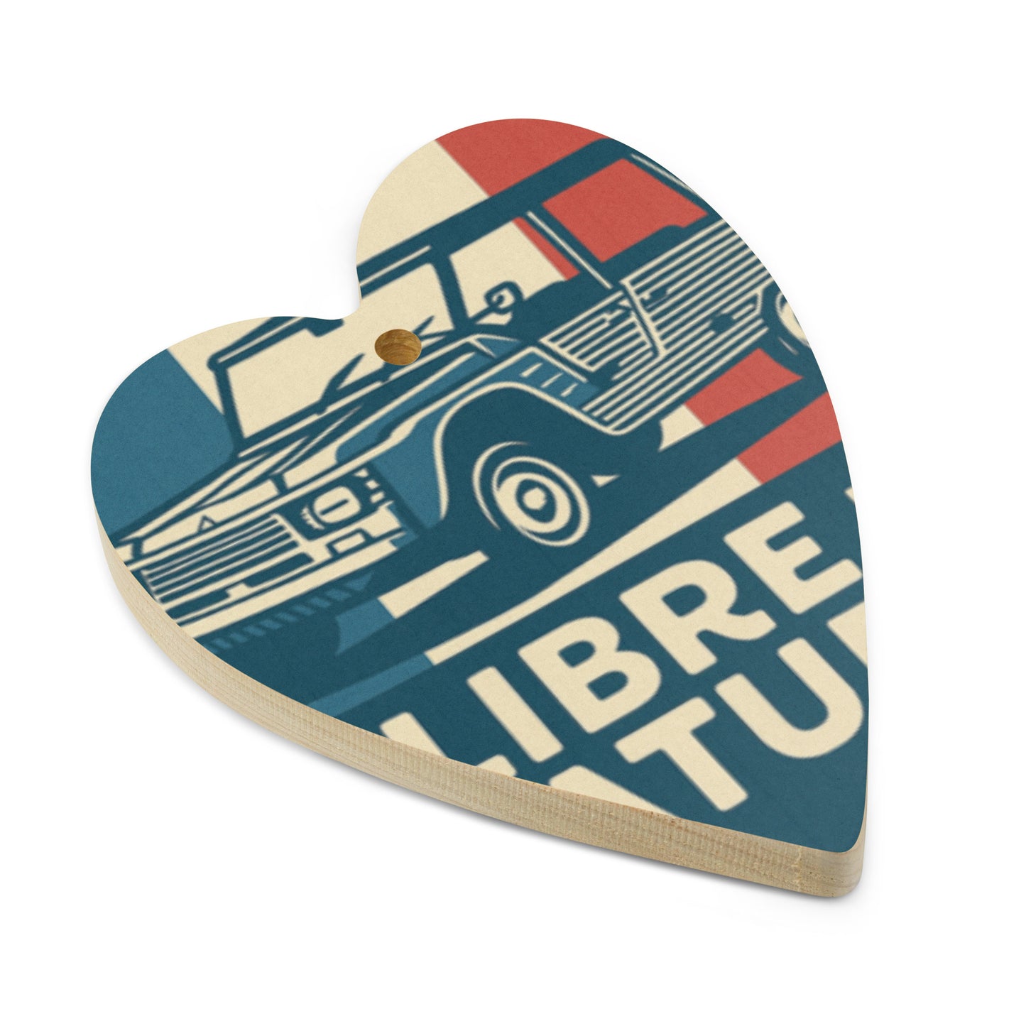 Wooden Ornament "Libre par Nature – Citroën Méhari"