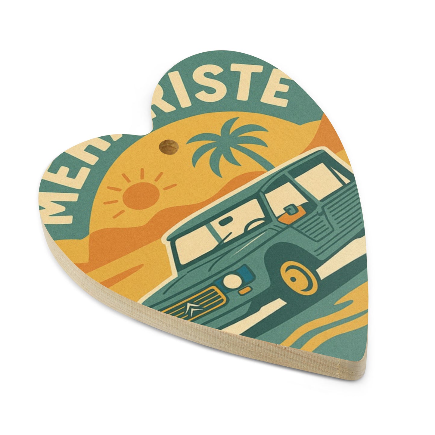 Wooden Ornament "Méhariste – Citroën Méhari"