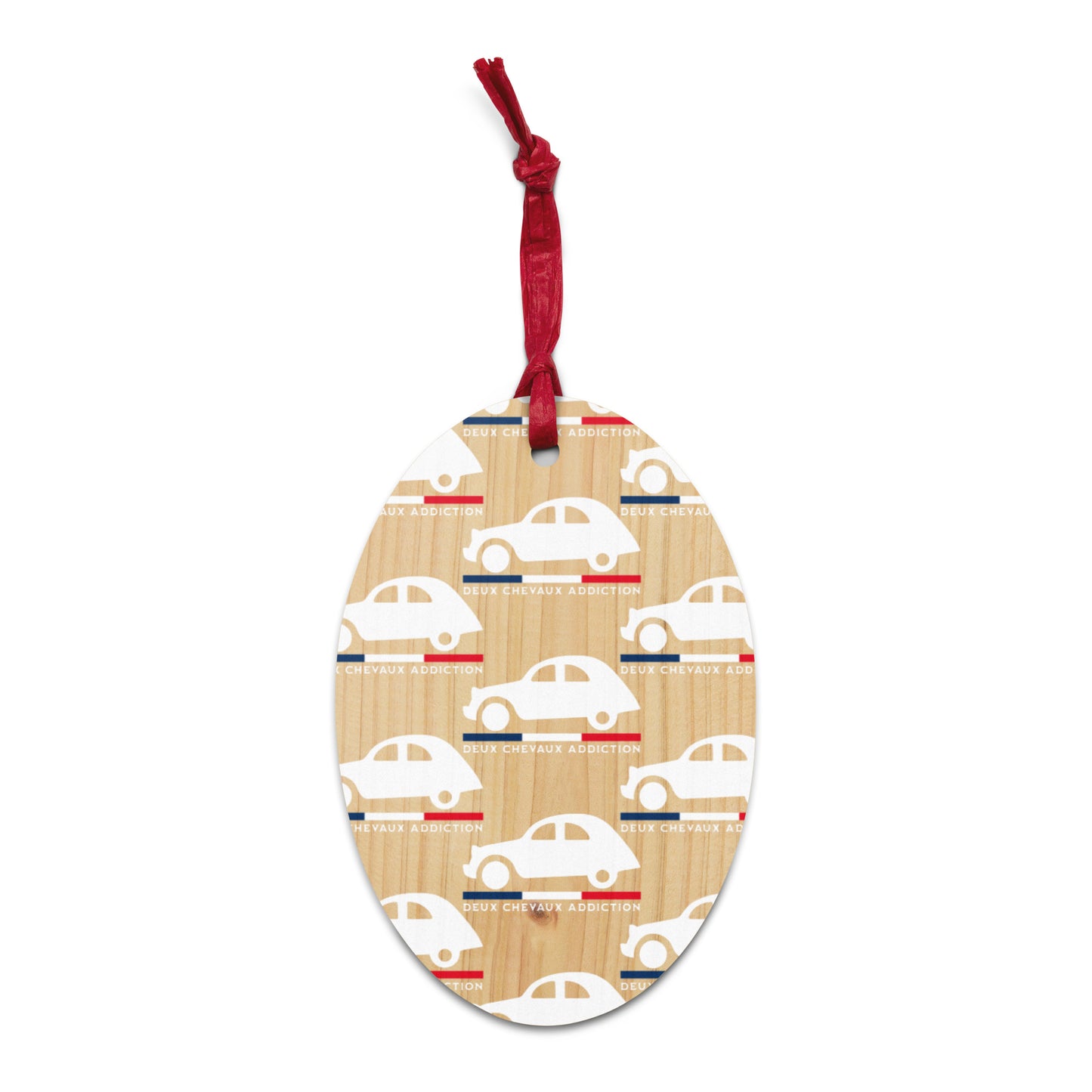 🎄 Wooden Christmas ornament "Deux Chevaux Addiction" | Citroën 2CV