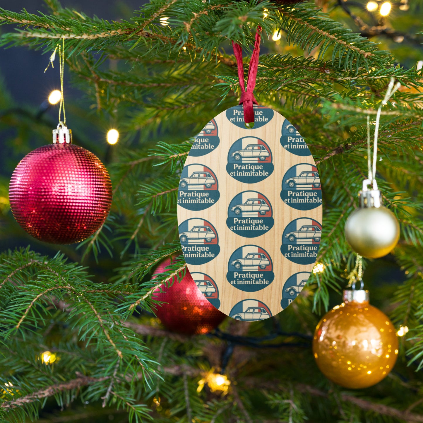 Citroën Dyane Wooden Christmas Ornament – Practical, Unique & Full of French Christmas Spirit