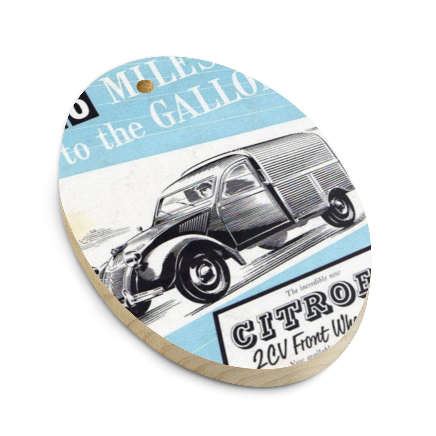 Wooden Ornament – Citroën 2CV Fourgonnette Retro Design