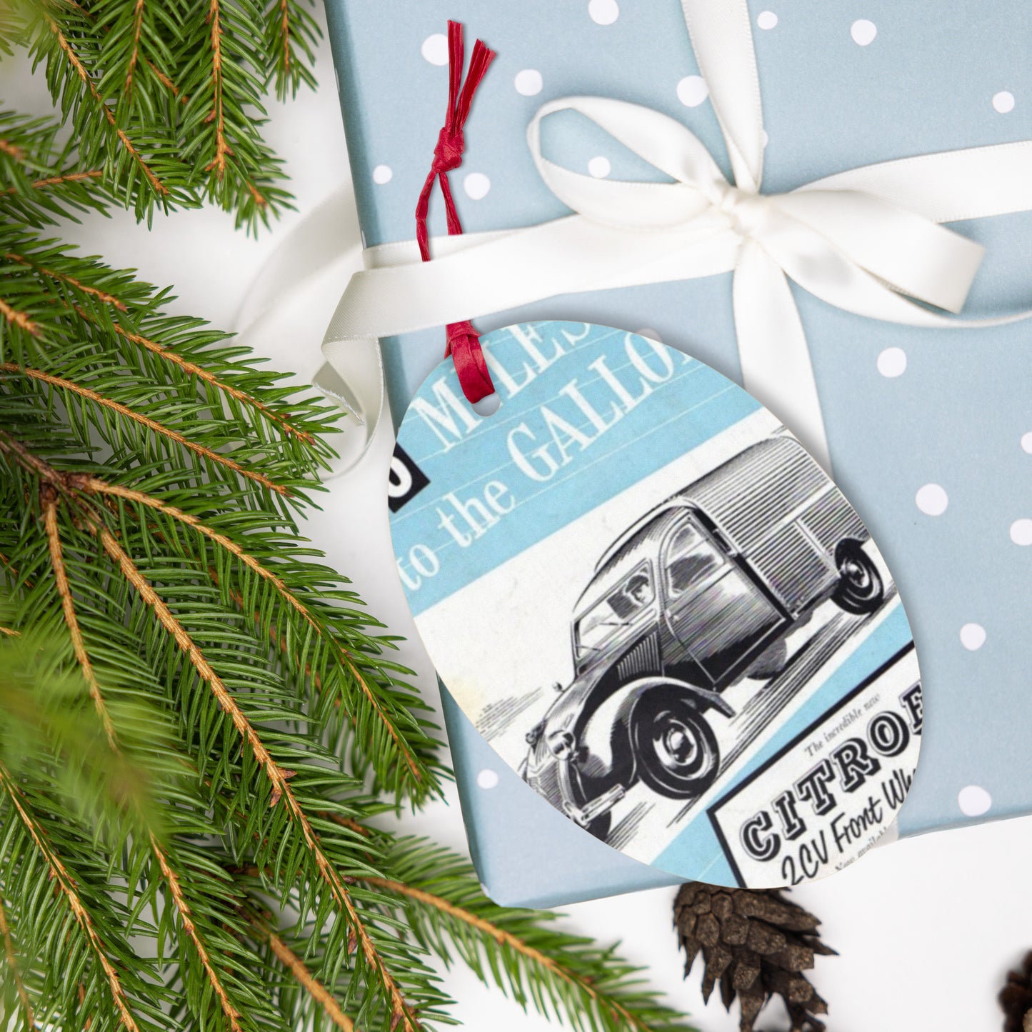 Wooden Ornament – Citroën 2CV Fourgonnette Retro Design