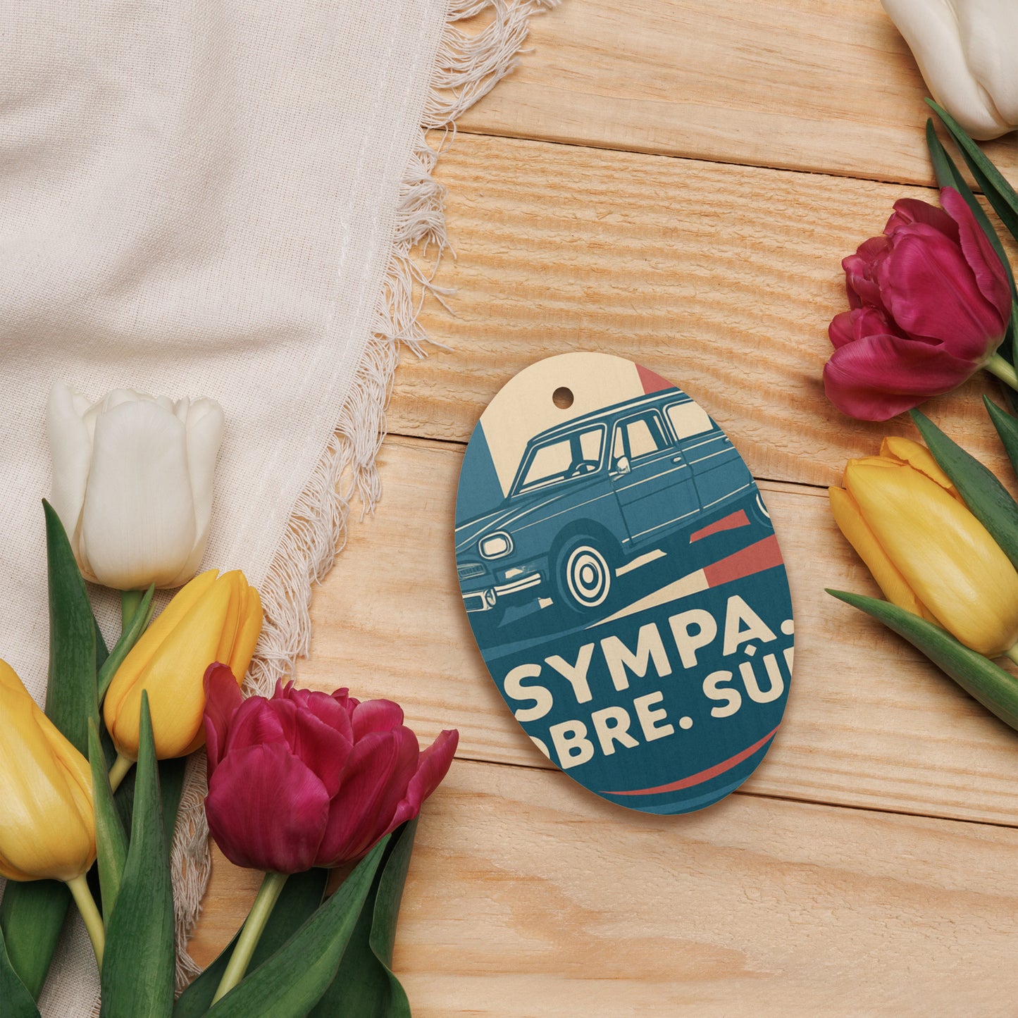 Wooden Ornament "Sympa – Citroën Ami 8"