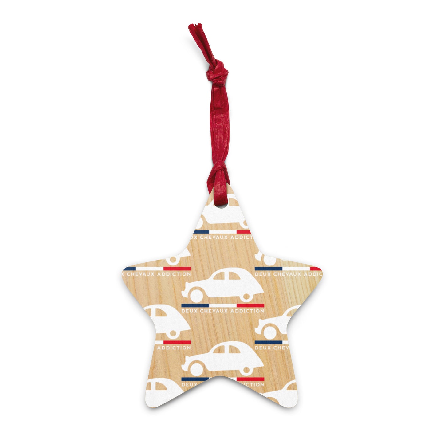 🎄 Wooden Christmas ornament "Deux Chevaux Addiction" | Citroën 2CV