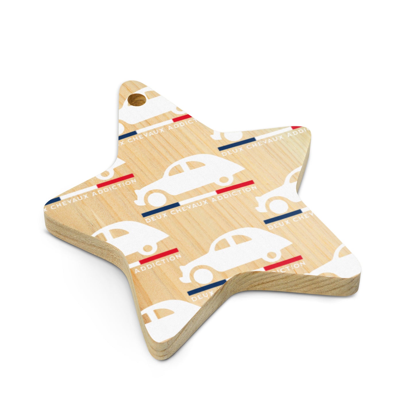🎄 Wooden Christmas ornament "Deux Chevaux Addiction" | Citroën 2CV