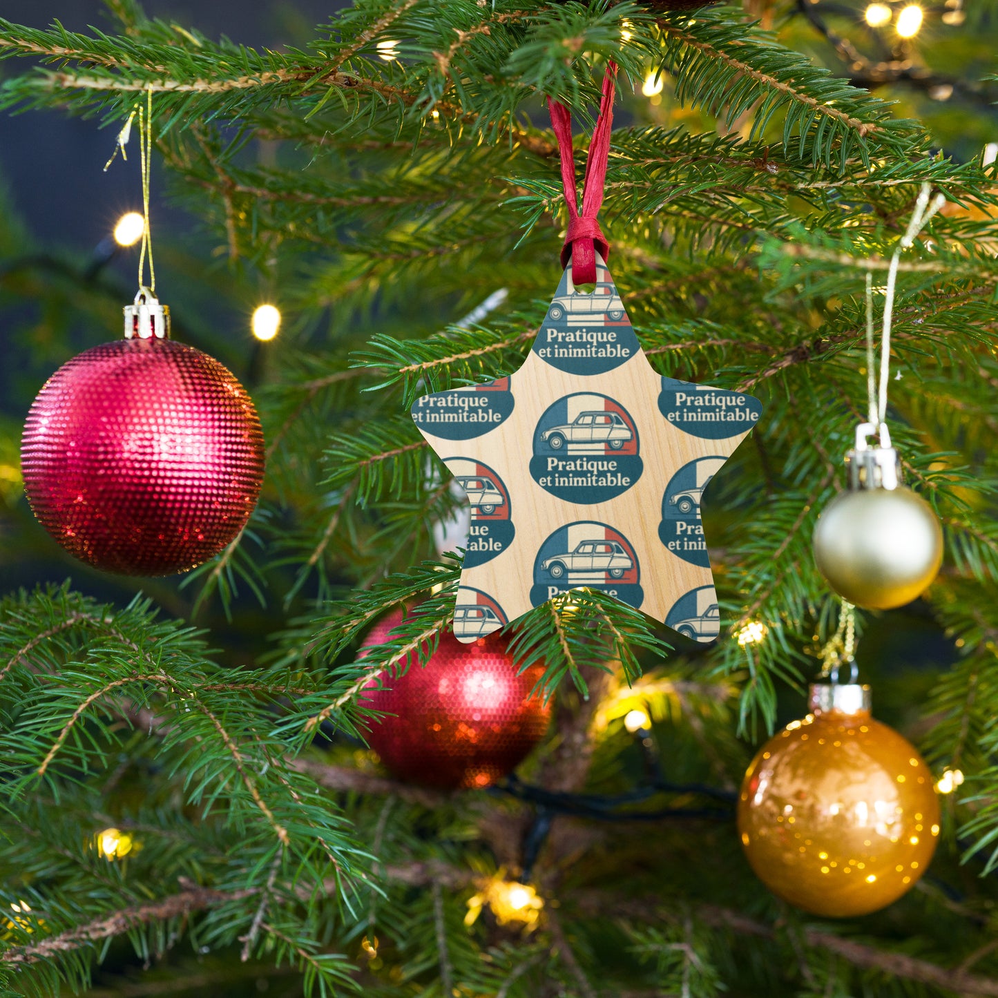 Citroën Dyane Wooden Christmas Ornament – Practical, Unique & Full of French Christmas Spirit