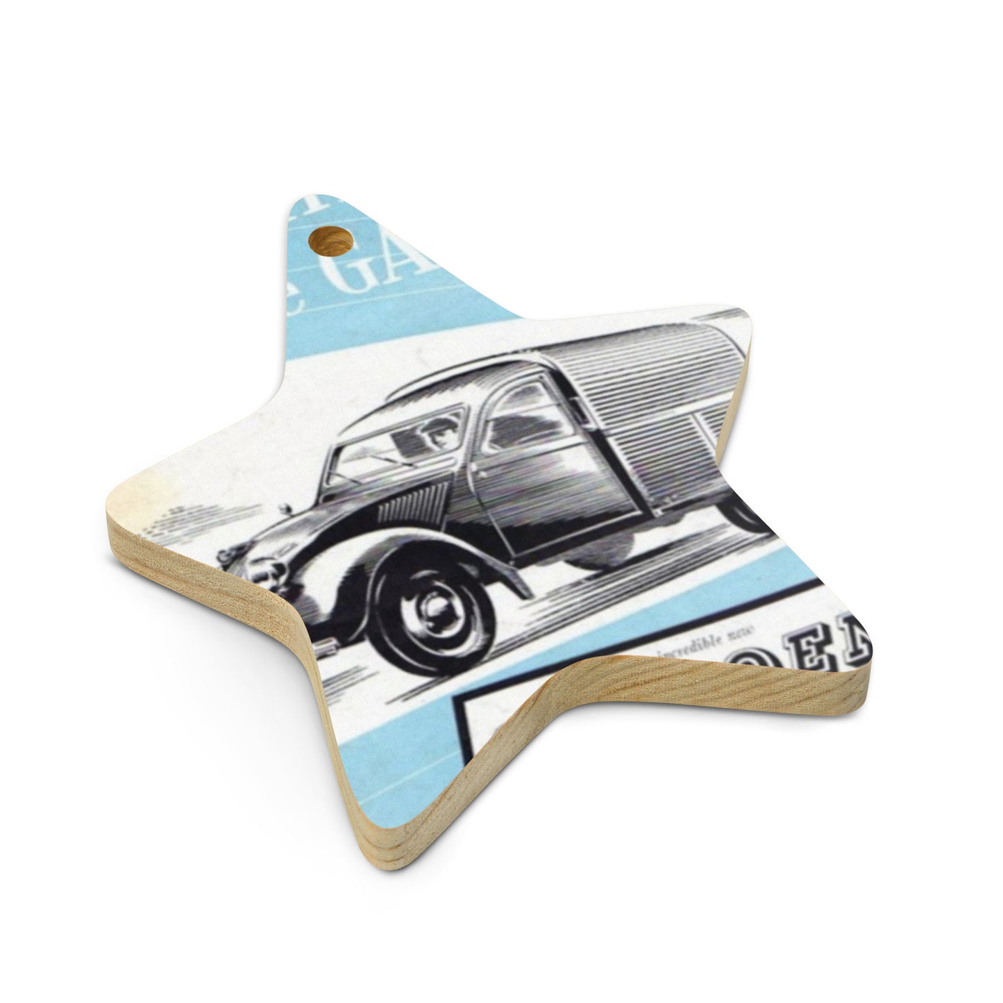 Wooden Ornament – Citroën 2CV Fourgonnette Retro Design