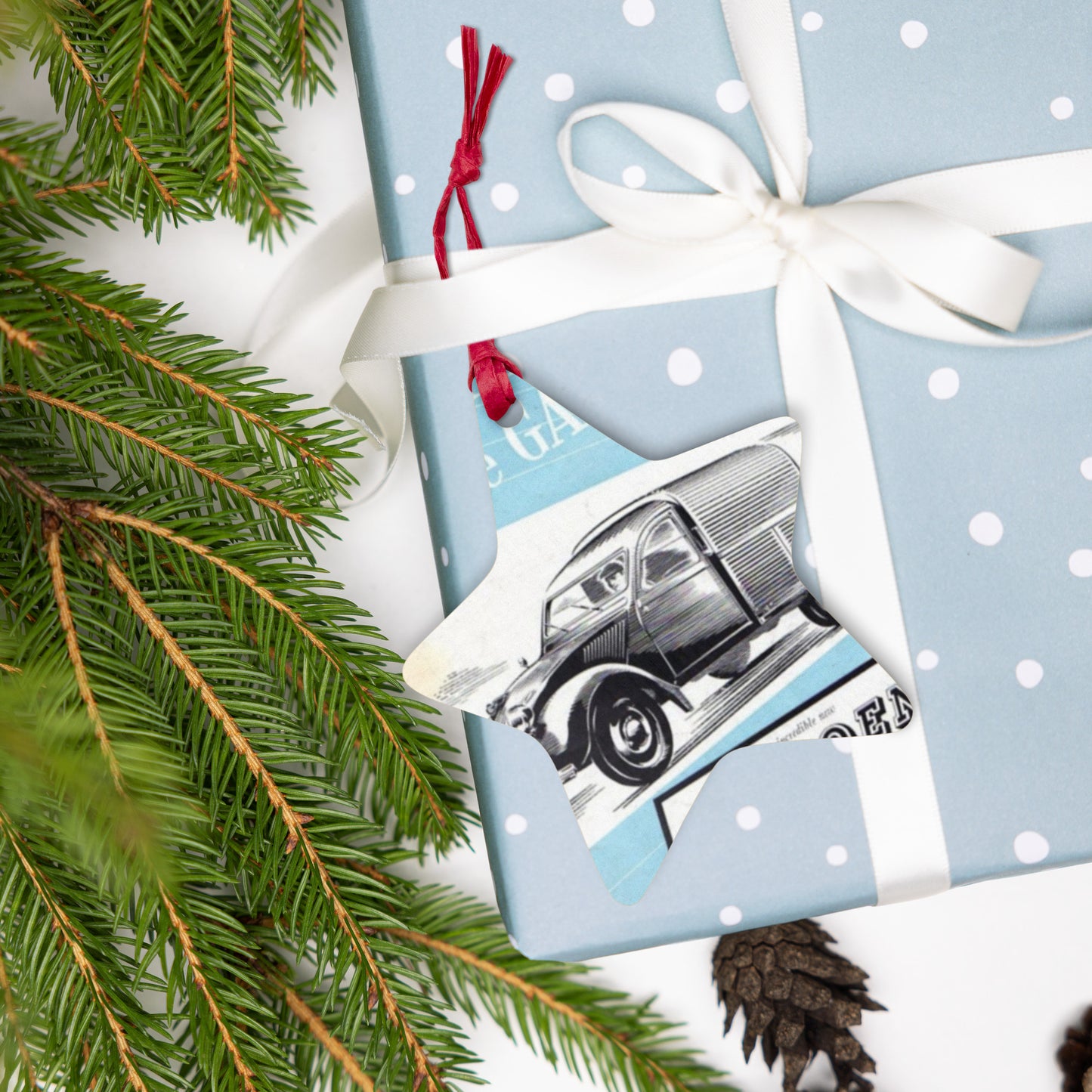 Wooden Ornament – Citroën 2CV Fourgonnette Retro Design