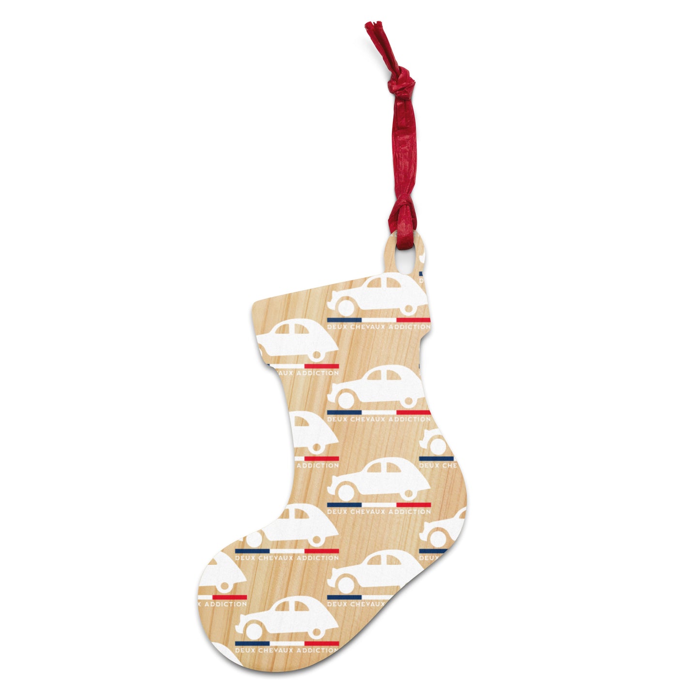 🎄 Wooden Christmas ornament "Deux Chevaux Addiction" | Citroën 2CV