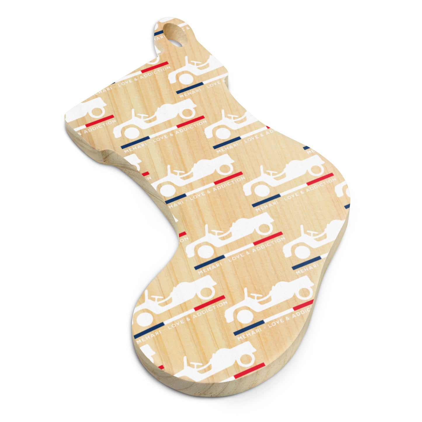 🎄 Wooden Christmas ornament "Méhari – Love & Addiction" | Double-sided & Magnetic