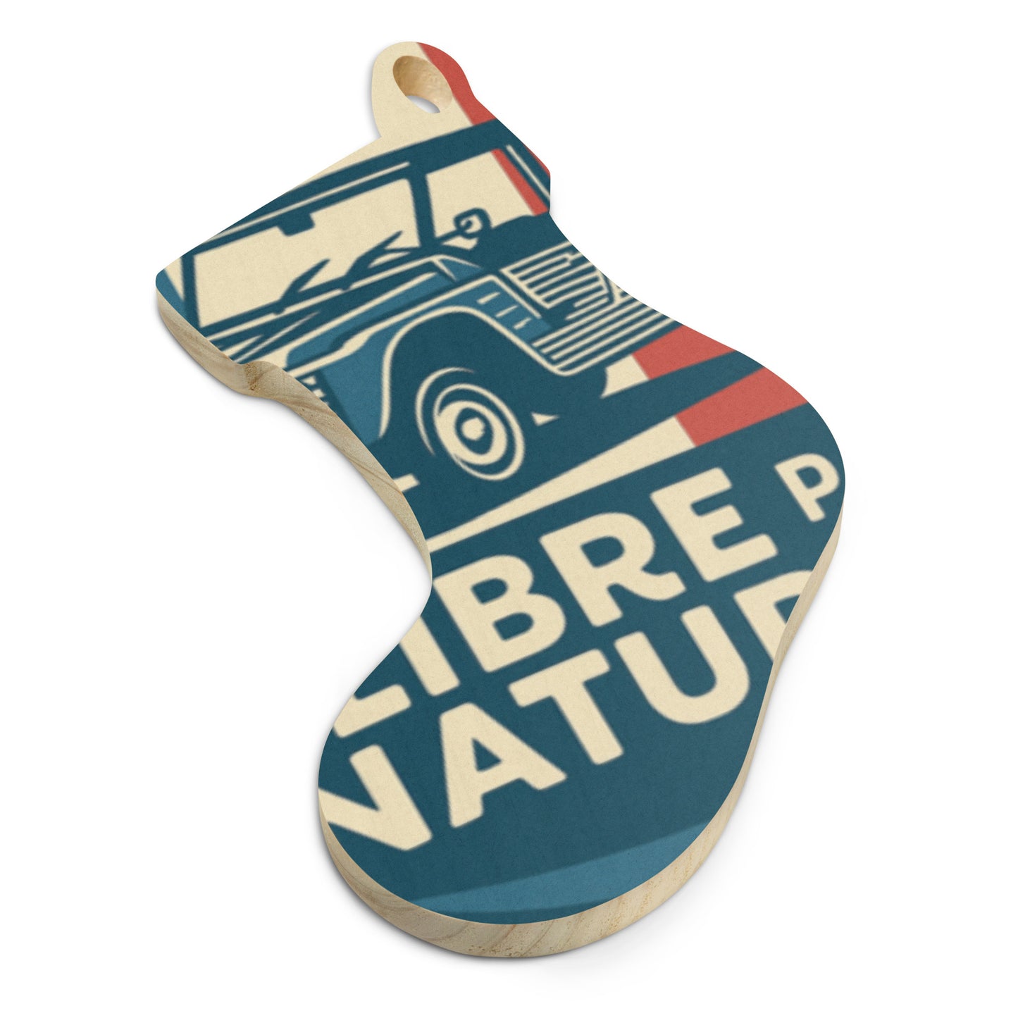 Wooden Ornament "Libre par Nature – Citroën Méhari"
