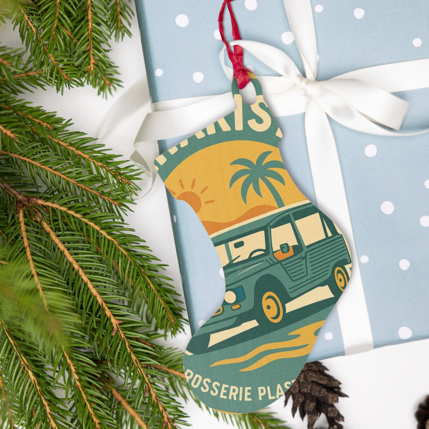 Wooden Ornament "Méhariste – Citroën Méhari"