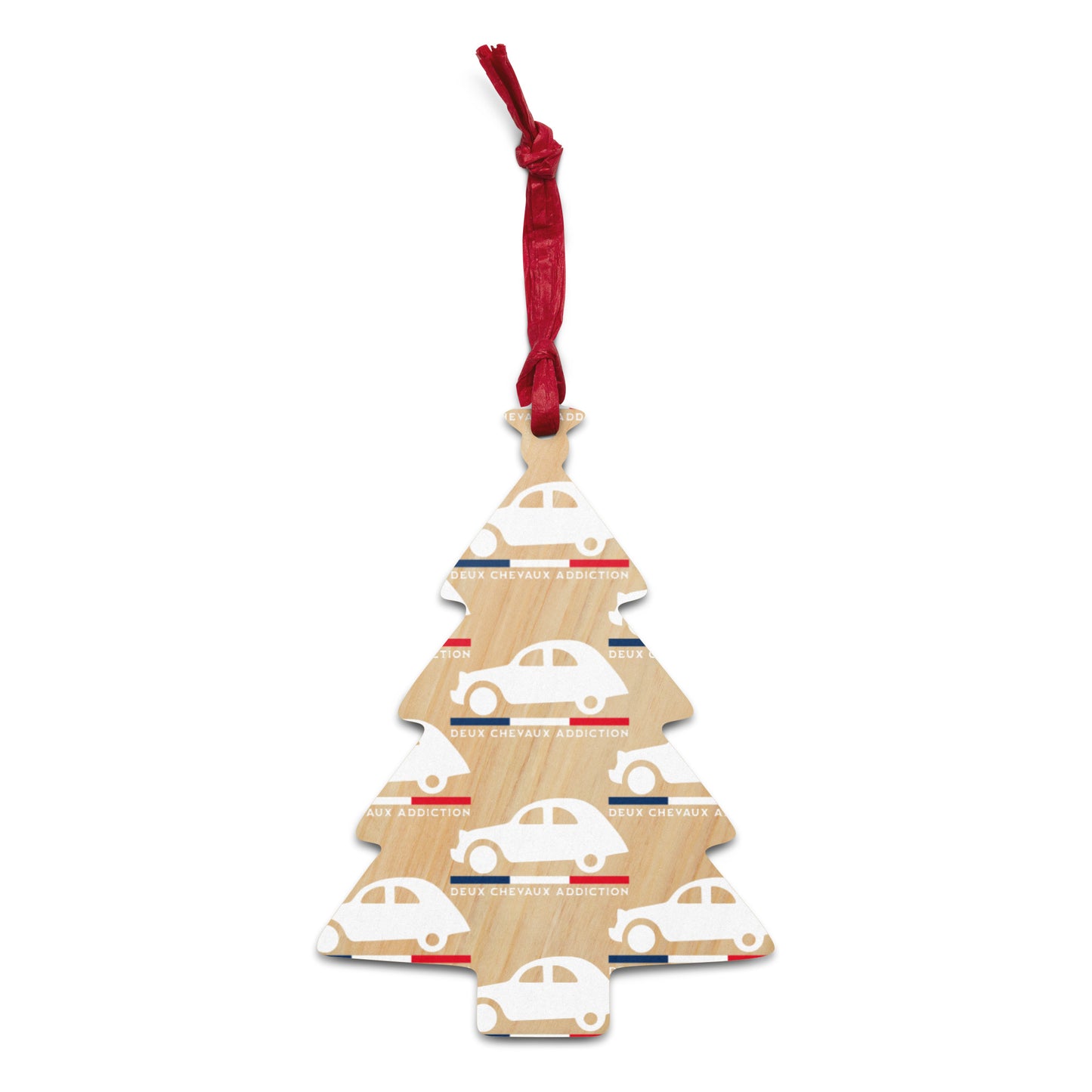 🎄 Wooden Christmas ornament "Deux Chevaux Addiction" | Citroën 2CV