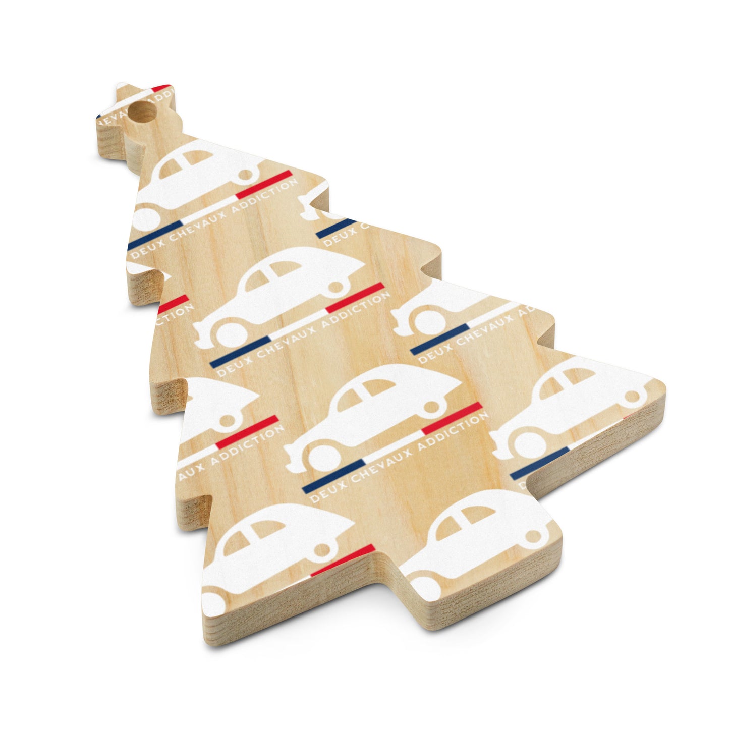 🎄 Wooden Christmas ornament "Deux Chevaux Addiction" | Citroën 2CV