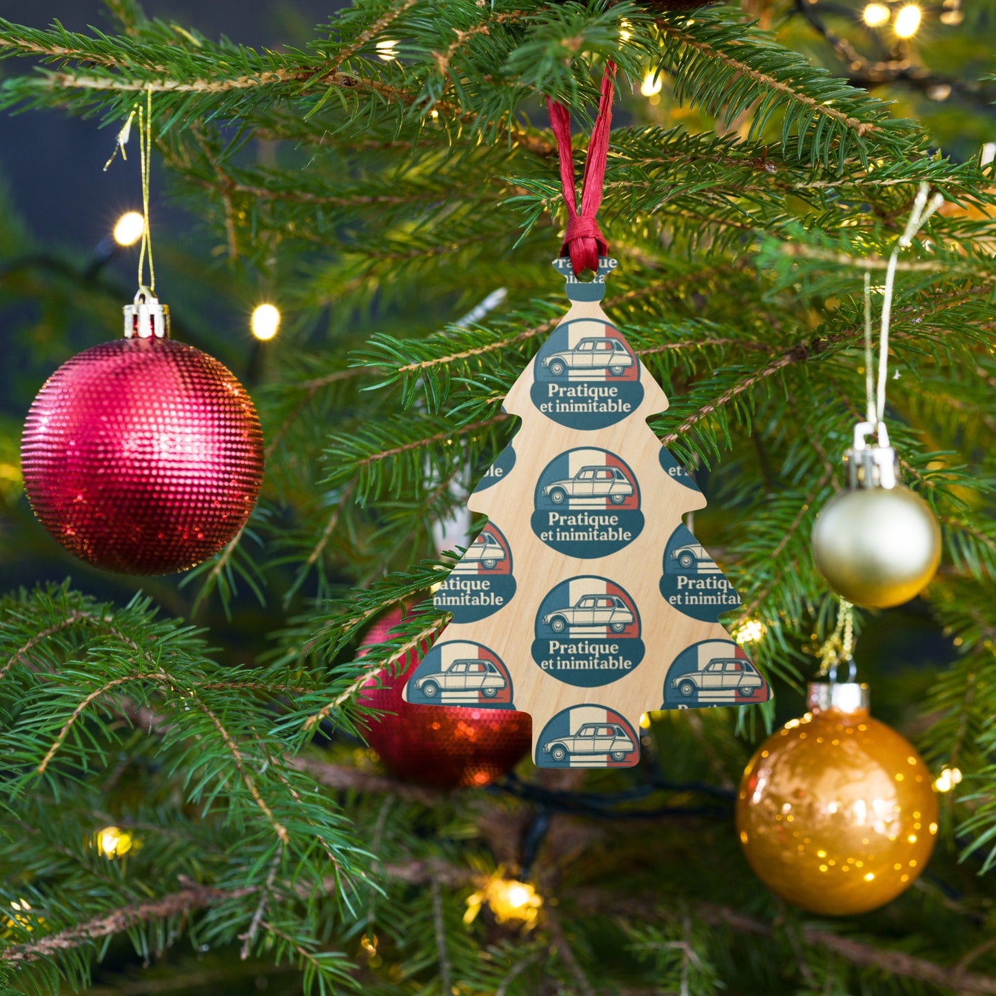 Citroën Dyane Wooden Christmas Ornament – Practical, Unique & Full of French Christmas Spirit