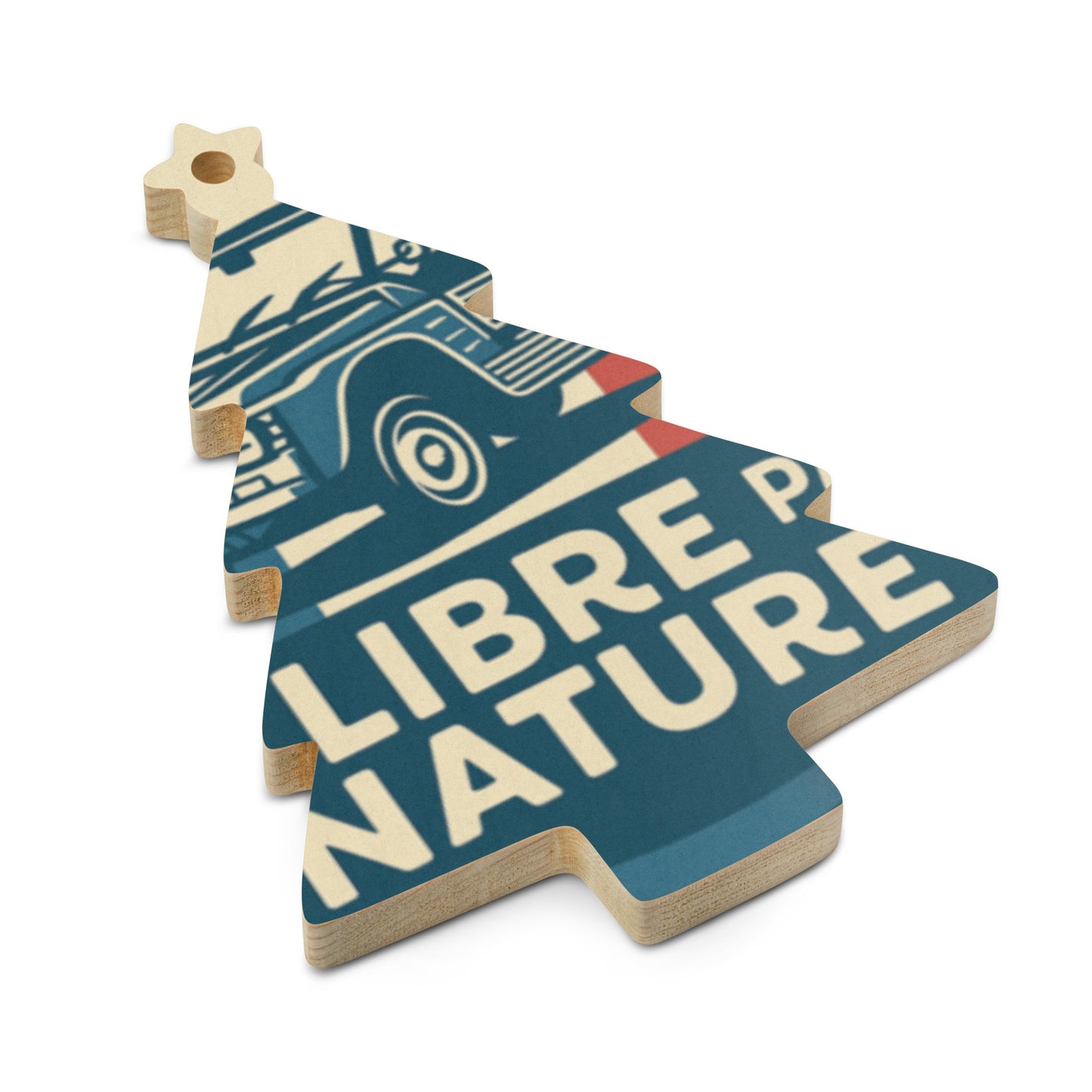 Wooden Ornament "Libre par Nature – Citroën Méhari"