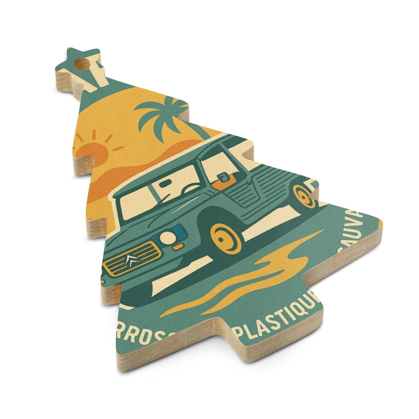 Wooden Ornament "Méhariste – Citroën Méhari"